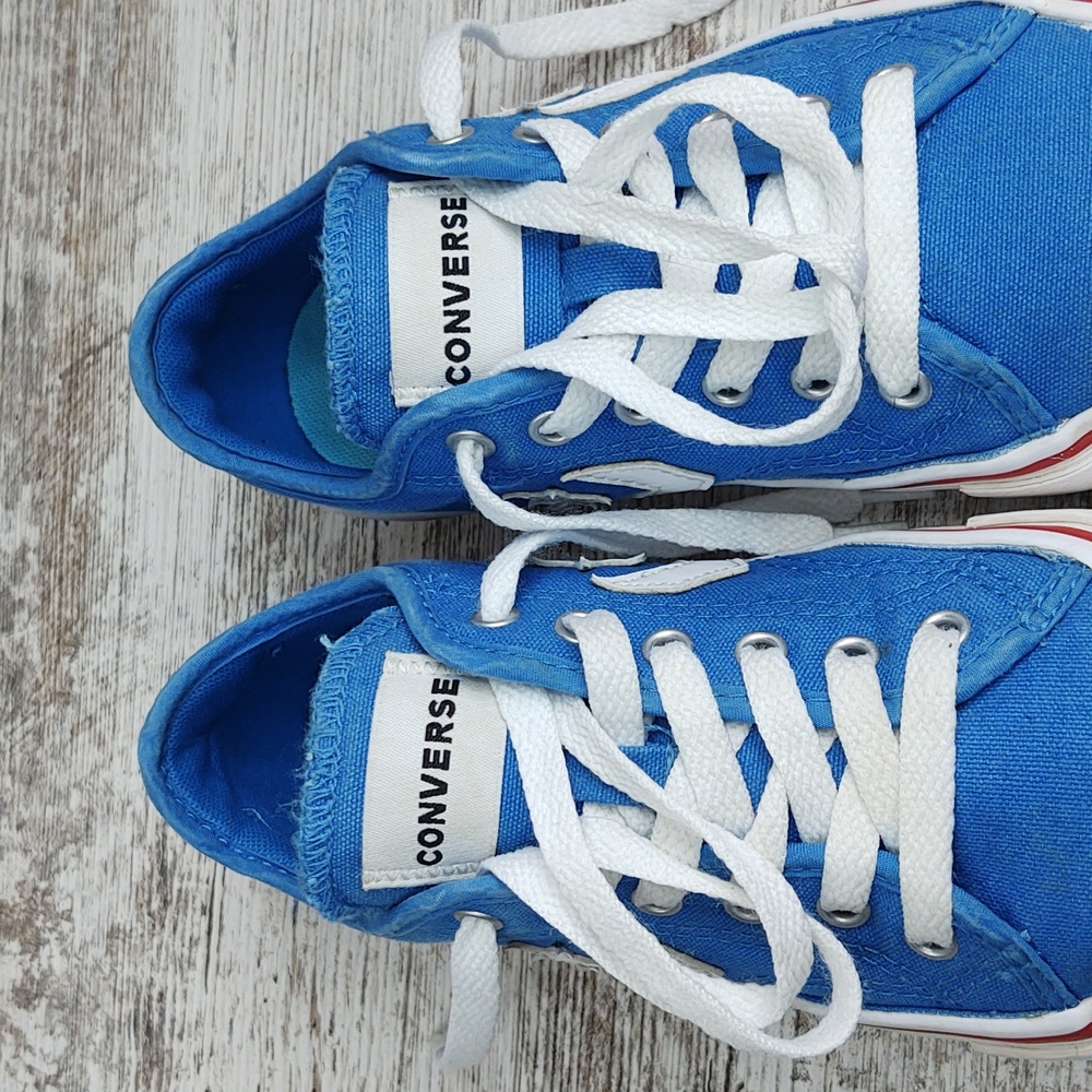 🟦Sz 2 Converse Star Replay Blue Tropic Canvas Sneakers - Picture 7 of 15